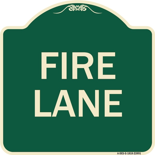 Fire Lane Supplementary Heavy-Gauge Aluminum Architectural Sign, 18" x 18", G-1818-23991